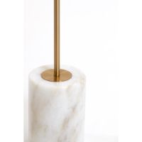 Medina vloerlamp - antiek brons/glas mat wit