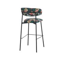 Ferry barkruk velvet - flamingo print