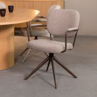 Basel eetkamerstoel bouclé