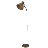 Imbert vloerlamp - hout/mat zwart