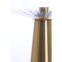 Pleat tafellamp Ø30x45 cm - glas helder/goud