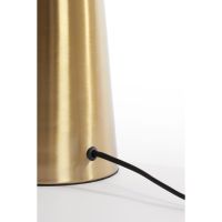 Pleat tafellamp Ø30x45 cm - glas helder/goud