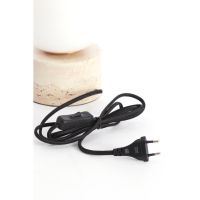 Rylano tafellamp ø12x47 cm glas melk - zand+antiek brons