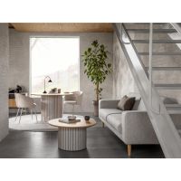 Nøra Axis armstoel | grijs metaal onderstel | stof Basel - beige