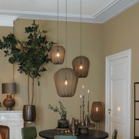 Plumeria hanglamp Ø34x40 cm donkergroen