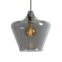 Solly hanglamp Ø30x30 cm antiek brons/smoke glas van het woonmerk Light&Living