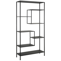 Yvana open vakkenkast 200cm zwart van het woonmerk Light & Living