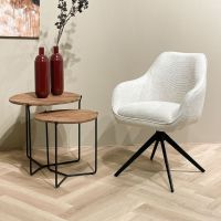 Livingfurn Thomas draaibare armstoel - stof