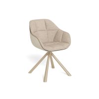 Nøra Lizzy draaibare armstoel | beige metaal onderstel | stof Cona - beige