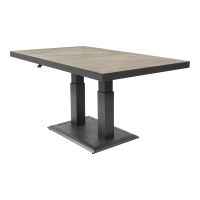 Murcia negro verstelbare eettafel 140x85 cm - antraciet
