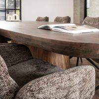 Durham eettafel 300 cm ovaal - massief acacia bruin