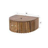 Fraaai Carley nachtkastje zwevend 1 lade massief mangohout - zand