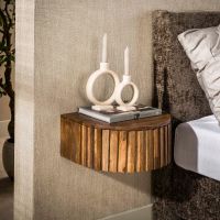 Fraaai Carley nachtkastje zwevend 1 lade massief mangohout - zand