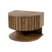 Fraaai Carley nachtkastje plank zwevend 1 lade massief mangohout - zand