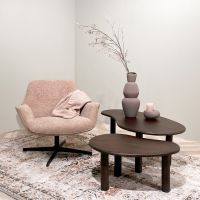 Nubi salontafel set van 2 - donkerbruin