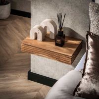 Hugo nachtkastjez - set van - groot - massief acacia naturel