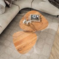 Nicholas salontafel set van 2 driehoekig - massief acacia naturel