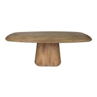 Sedona Deens ovale eettafel centrale poot 215 cm - massief mango zandkleur