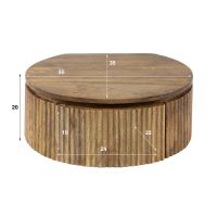 Fraaai Sedona nachtkastje wave rond - zand