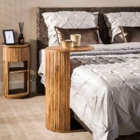 Fraaai Sedona bijzettafel massief mangohout - zand