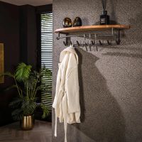 Fraaai Leanne wandkapstok 8 haken hoedenplank - OUTLET B