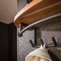 Fraaai Leanne wandkapstok 8 haken hoedenplank