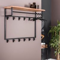 Carter kapstok met 12 haken en hoedenplank van het woonmerk Fraaai
