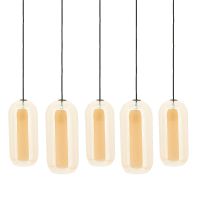 Shona cluster hanglamp rechthoek - amberkleurig