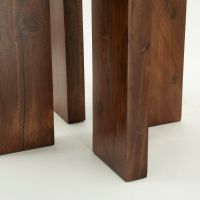 TiledUp bijzettafel hout/keramiek - donkerbruin