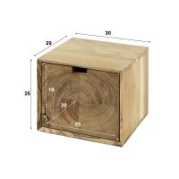 Jake nachtkastje zwevend 1 lade - massief acacia naturel