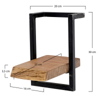 Woody Metaal Wandplank - Bundel Set van Drie 65x60 cm van het woonmerk Fraaai