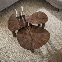 Alistair bijzettafel set van 3 driehoek Maya teak - bruin