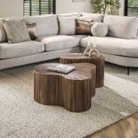 Boone salontafel set van 2 shamrock Maya teak - bruin