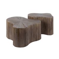 Boone salontafel set van 2 shamrock Maya teak - bruin