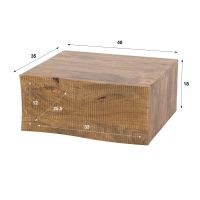 Fraaai Pioter nachtkastje zwevend 1 lade - massief mango zand