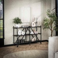 Kingsley stellingkast 130 cm 3 laags - grijs