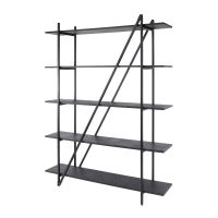 Kingsley stellingkast 140 cm 5 laags - grijs