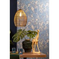 Meya hanglamp Ø23x31 cm - zwart-goud