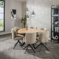 Ortiz eettafel driehoek - massief acacia naturel