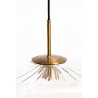 Light & Living Pleat hanglamp glas - helder/goud - OUTLET B