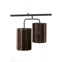 Edisa hanglamp 6L - velvet donker bruin