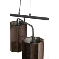 Edisa hanglamp 6L - velvet donker bruin