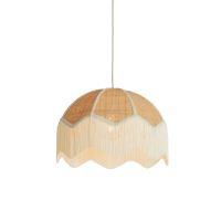 Light & Living Malacia hanglamp Ø50x38 cm - raffia naturel+crème - OUTLET B