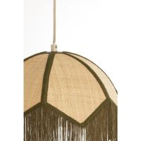 Sulina hanglamp ø35x28 cm raffia - naturel+groen