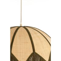 Light & Living Sulina hanglamp ø55x36,5 cm raffia - naturel+groen