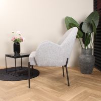 Elza fauteuil boucle grijs - showroommodel