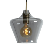 Solly hanglamp Ø22x21 cm antiek brons/smoke glas van het woonmerk Light&Living