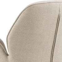 Nøra Luma draaibare armstoel | zwart metaal onderstel | stof Basel - beige