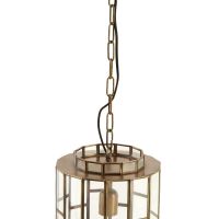 Søstrene hanglamp Ø24x45 cm - antiek brons+glas