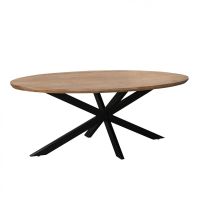 Livingfurn Jesper ovale eettafel - 180 cm - hout - naturel